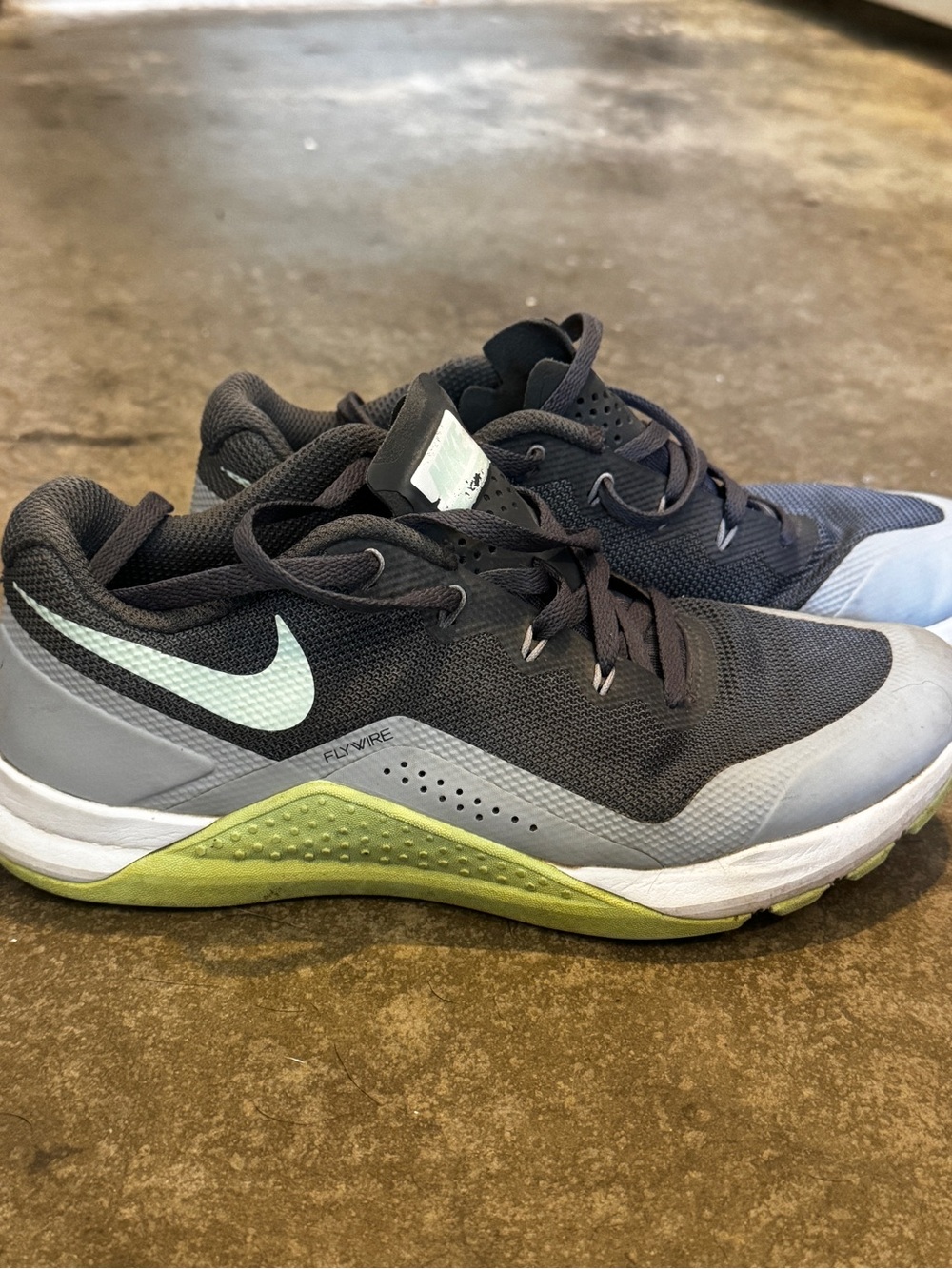 Nike Women’s Flywires Training Shoes in Black with Mint & Lime Accents